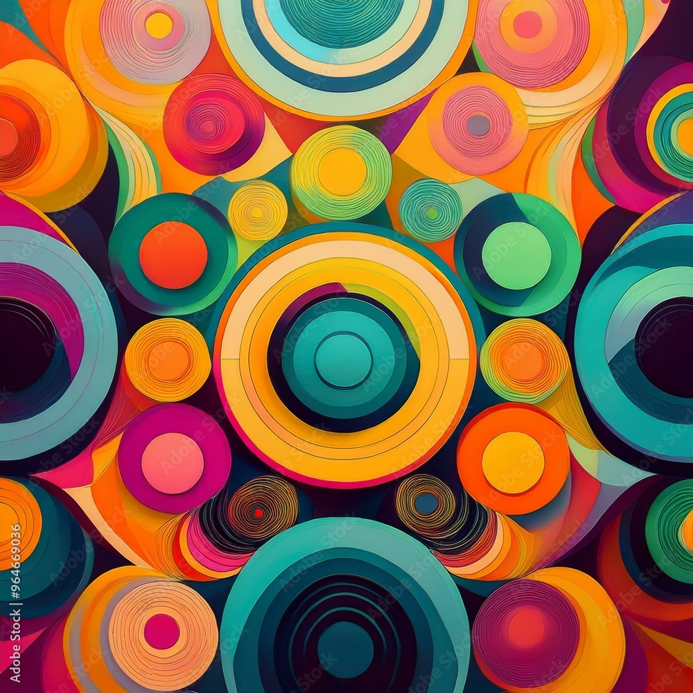 Fototapeta premium abstract background with circles