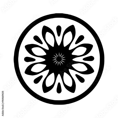 geometrical Mandala Clipart, coloring book interior, Muslim mandala, Line art, Round Ornament Pattern, Illustration of mandala art decor design, silhouette, illustration.