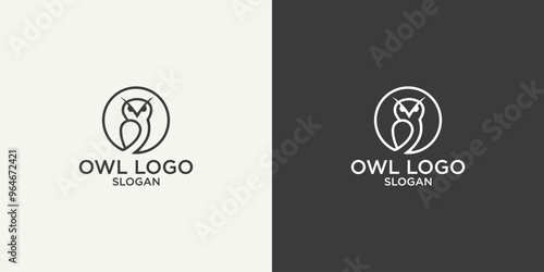  illustration of owl luxury logo. owl logo. Design logos, icons and business cards. Premium vector.