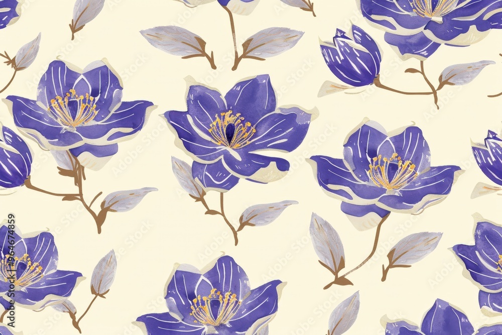 Kadupul Flower - Rare Sri Lankan Beauty Blooming Under Moonlight in Seamless Pattern Design.. Beautiful simple AI generated image Kadupul Flower - Rare Sri Lankan Beauty Blooming Under Moonlight in Seamless Pattern Design.. Beautiful simple AI generated image