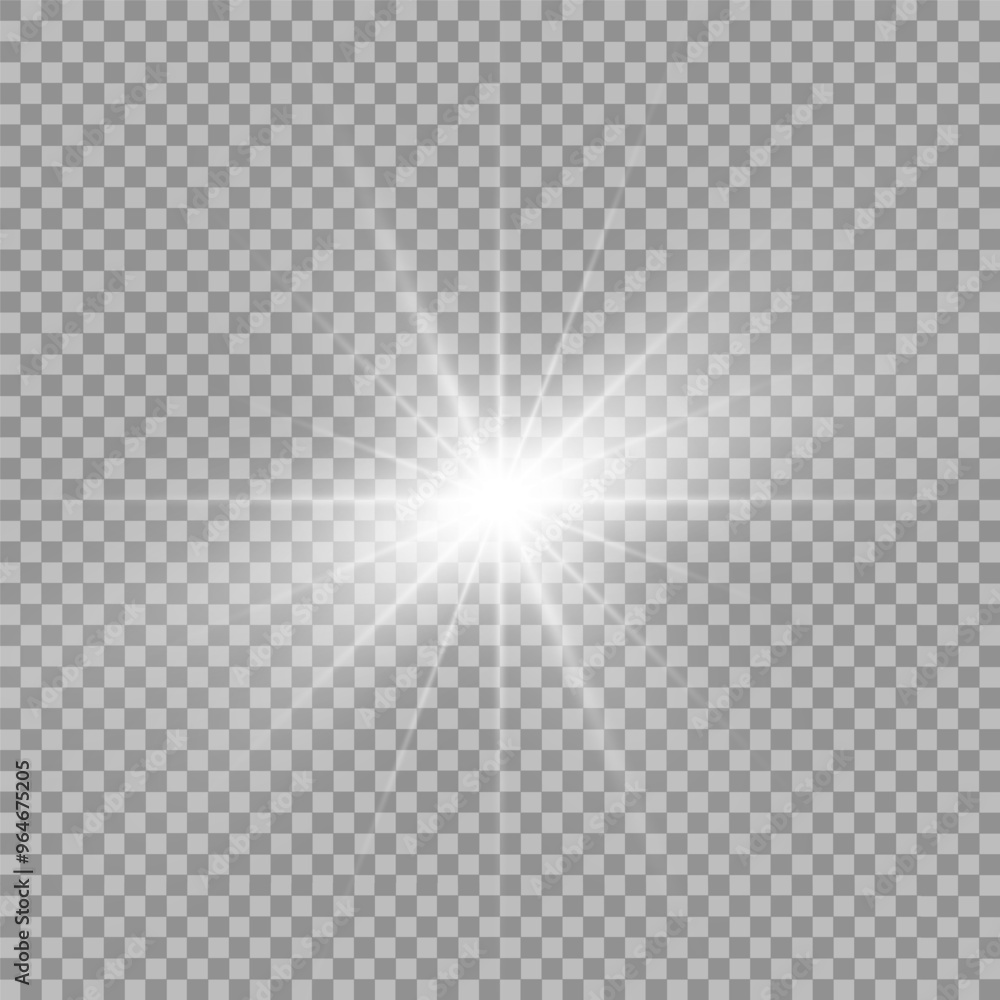 White beautiful light explodes with a transparent explosion. Vector, bright illustration for perfect effect with sparkles. Bright Star. Transparent shine of the gloss gradient, bright flash. White beautiful light explodes with a transparent explosion. Vector, bright illustration for perfect effect with sparkles. Bright Star. Transparent shine of the gloss gradient, bright flash.