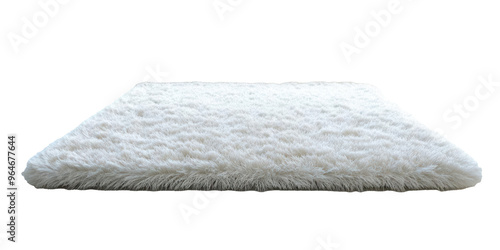 Obraz na płótnie A soft white rug on transparent background w salonie