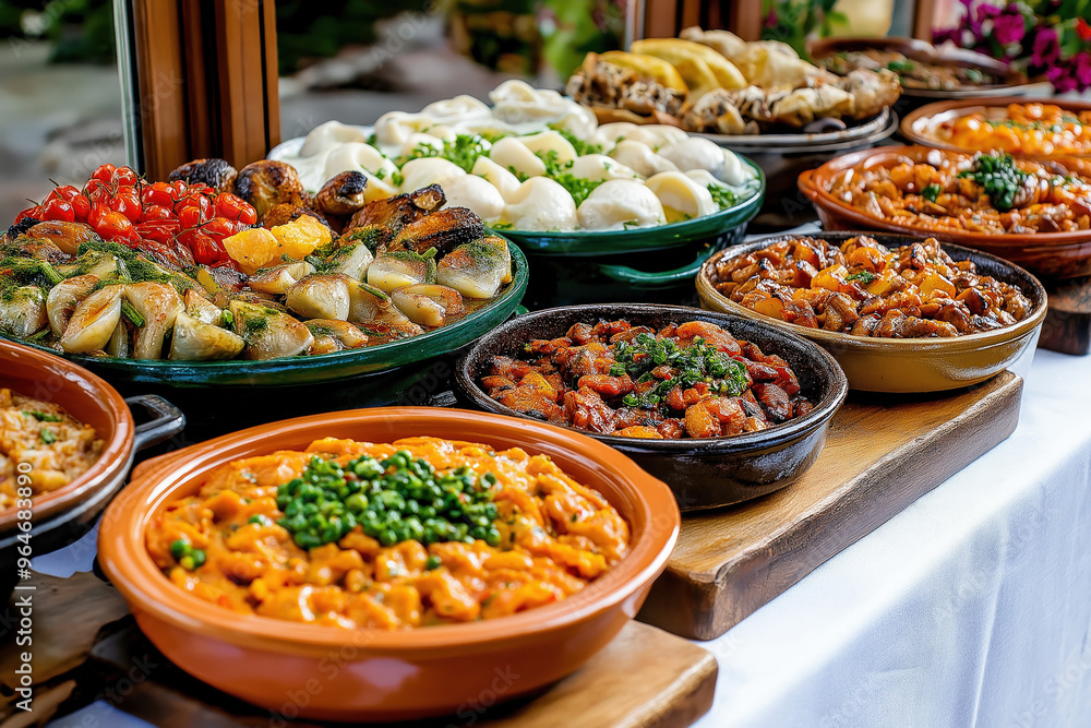 Basque Food Served On A Table Basque Food Served On A Table