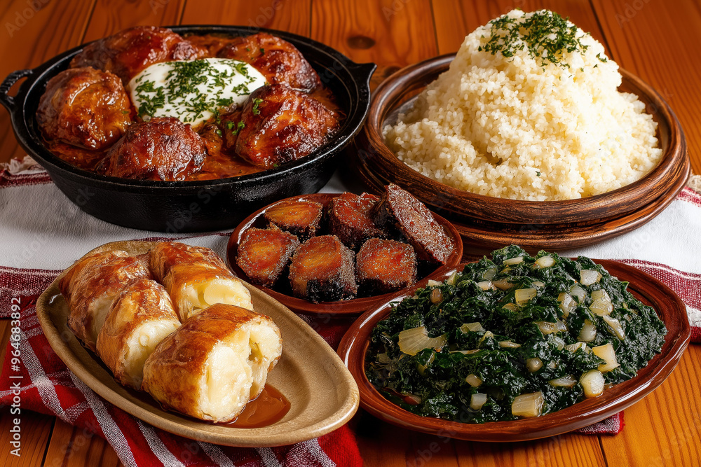 Basque Food Served On A Table Basque Food Served On A Table