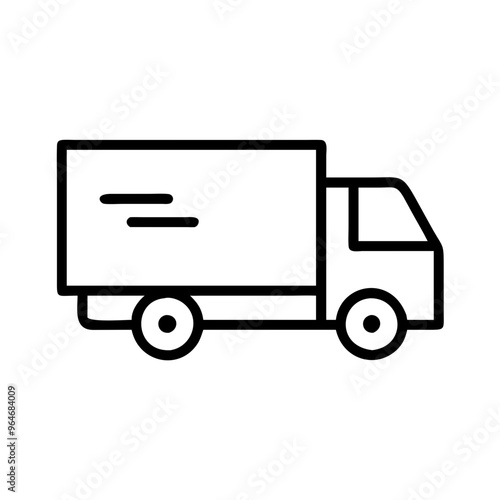 Black Delivery Truck Icon 