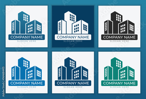 Building logo design for real estate and architecture photo