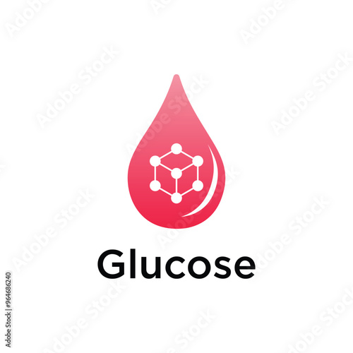 Blood glucose logo design