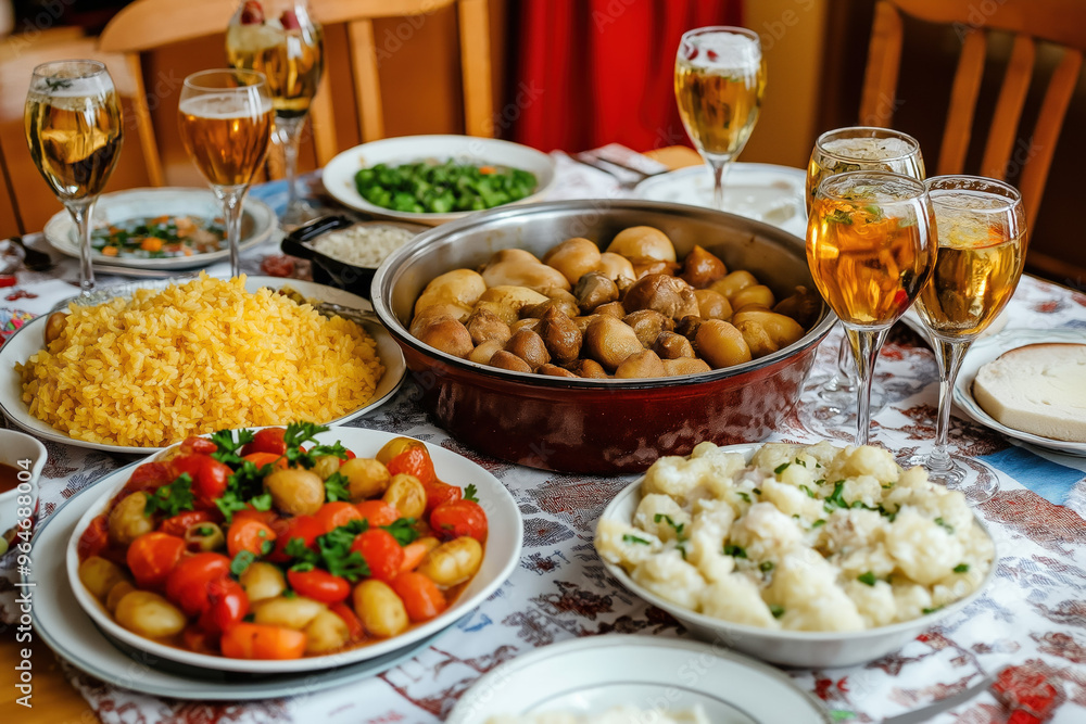 Slovak Food Served On A Table Slovak Food Served On A Table