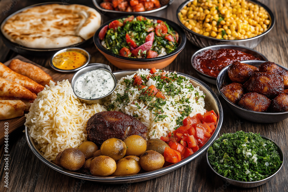 Tel Aviv Food Served On A Table Tel Aviv Food Served On A Table