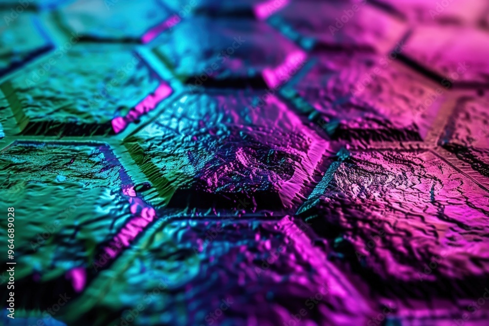 Obraz premium A close-up of stacked purple cubes creating a modern, abstract design.. Beautiful simple AI generated image