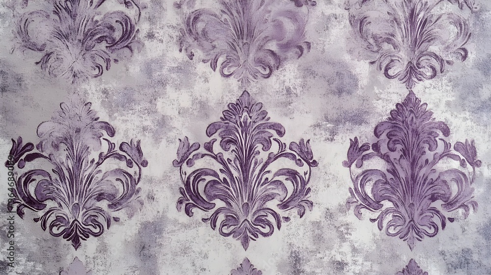 Purple Floral Damask Pattern Background Texture Purple Floral Damask Pattern Background Texture