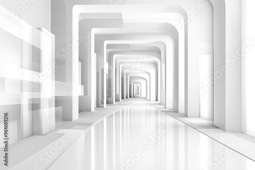 White High Tech Abstract Ba...