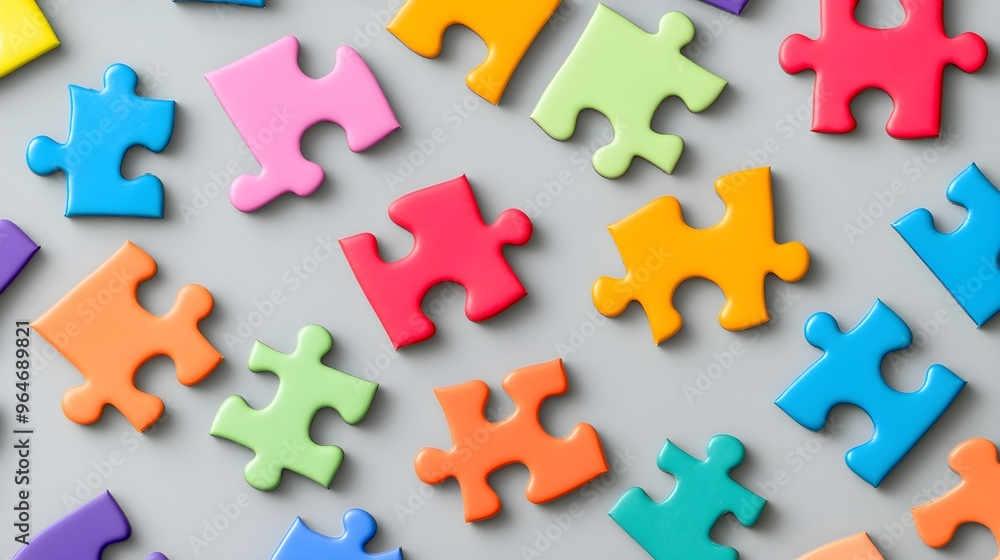 Colorful puzzle pieces transparent background Colorful puzzle pieces transparent background