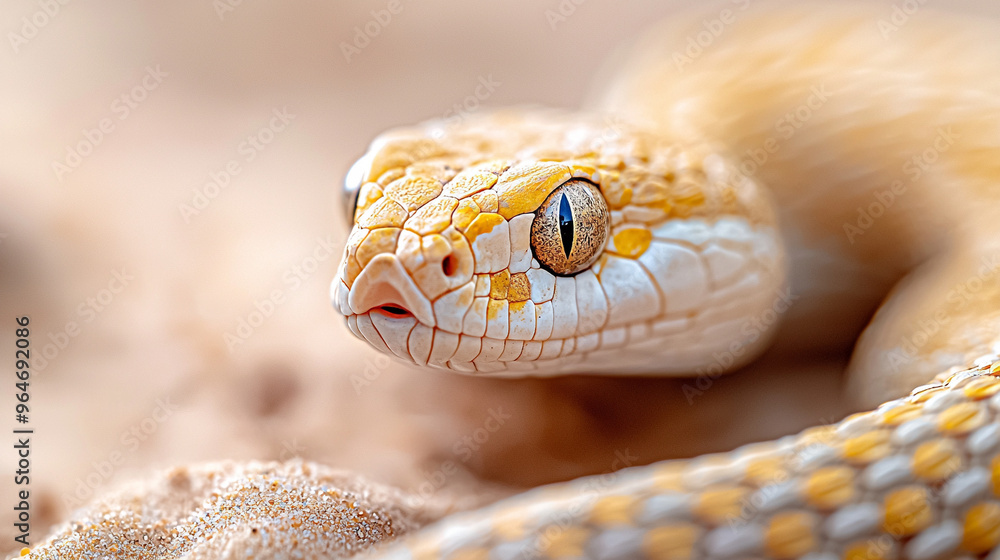 A snake is shown with its head up and looking at the camera A snake is shown with its head up and looking at the camera