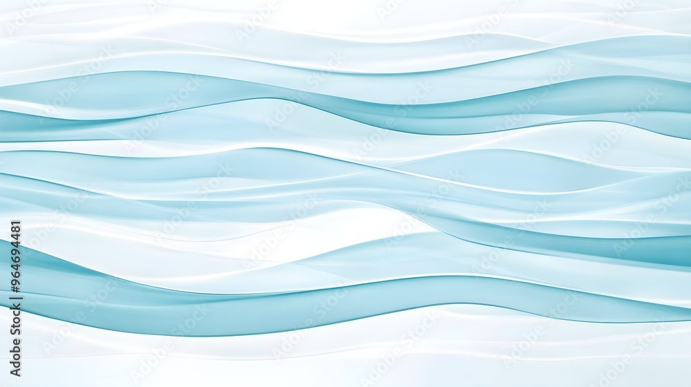 Abstract Blue and White Wavy Background