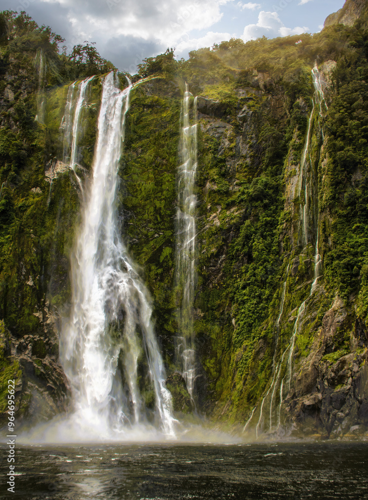 Stirling Falls, Milford Sound, Fiordland, New Zealand Stirling Falls, Milford Sound, Fiordland, New Zealand