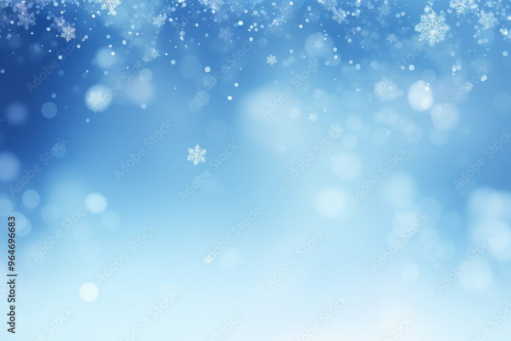 Snowflakes and bokeh lights creating a winter holiday background Snowflakes and bokeh lights creating a winter holiday background