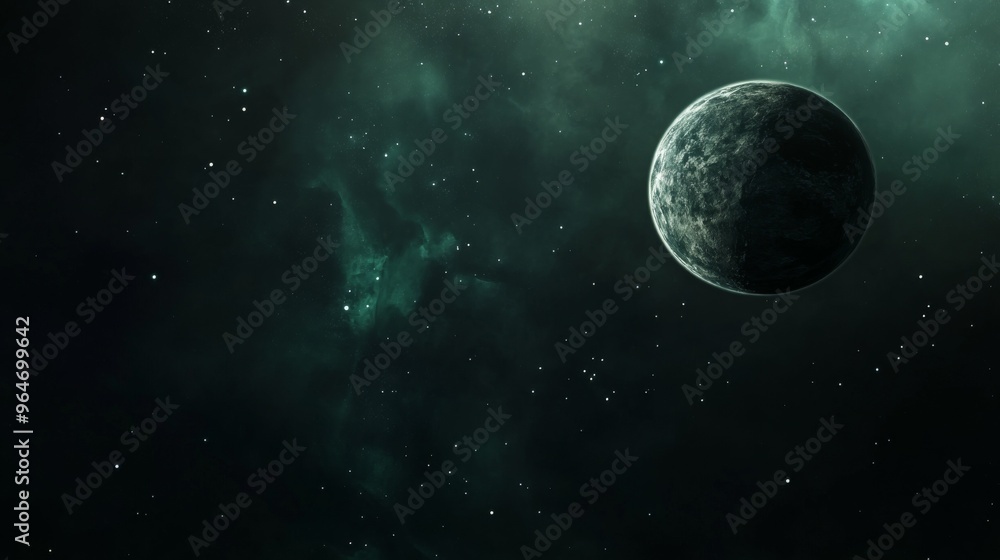 Obraz premium Mystical Planet in Deep Space