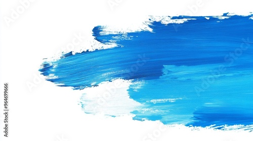 Blue Abstract Brush Stroke