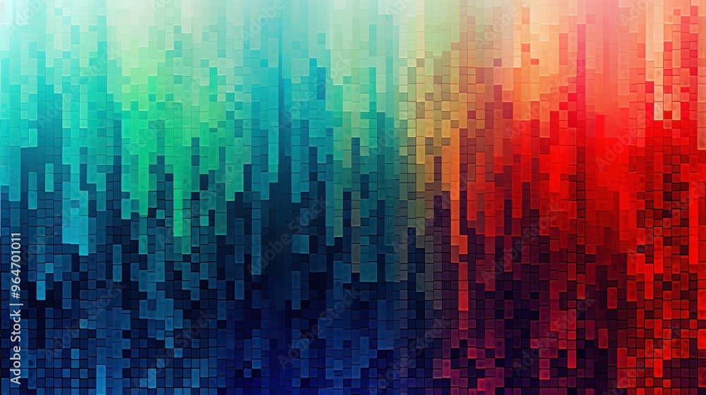 Abstract Digital Glitches Mosaic Pattern Background with Gradient. Vibrant Colors, Pixelated Texture Abstract Digital Glitches Mosaic Pattern Background with Gradient. Vibrant Colors, Pixelated Texture