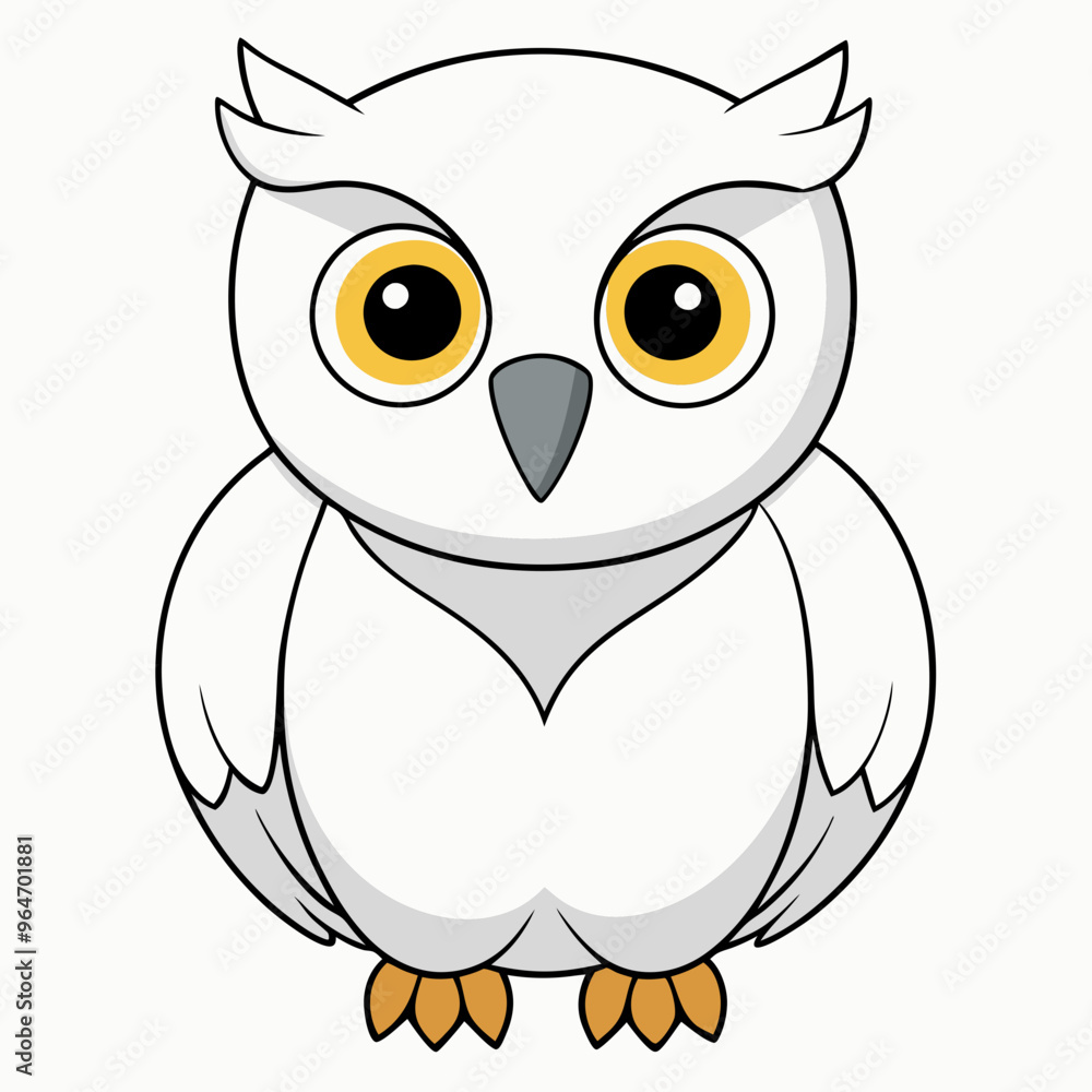 Fototapeta premium White Owl Vector Art