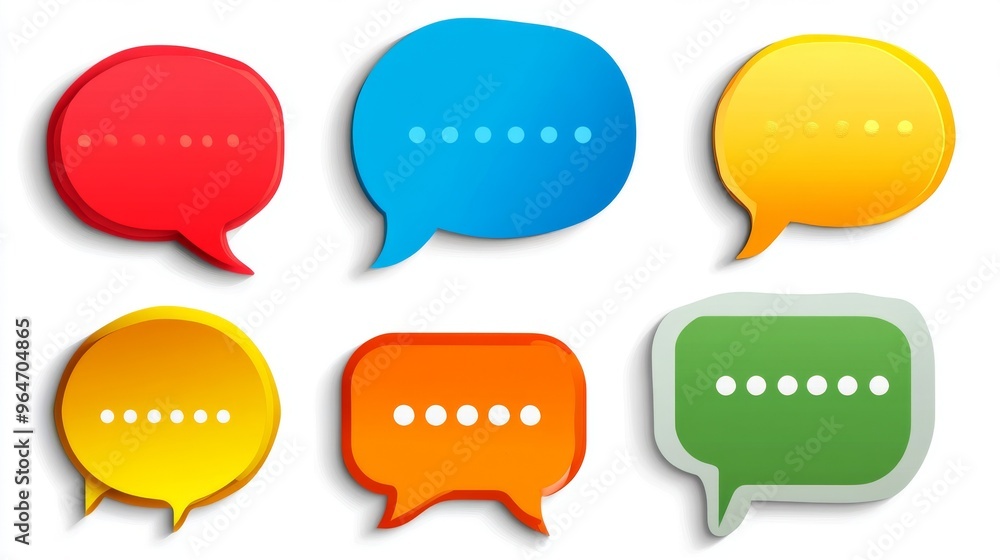 Colorful Speech Bubbles Collection Colorful Speech Bubbles Collection