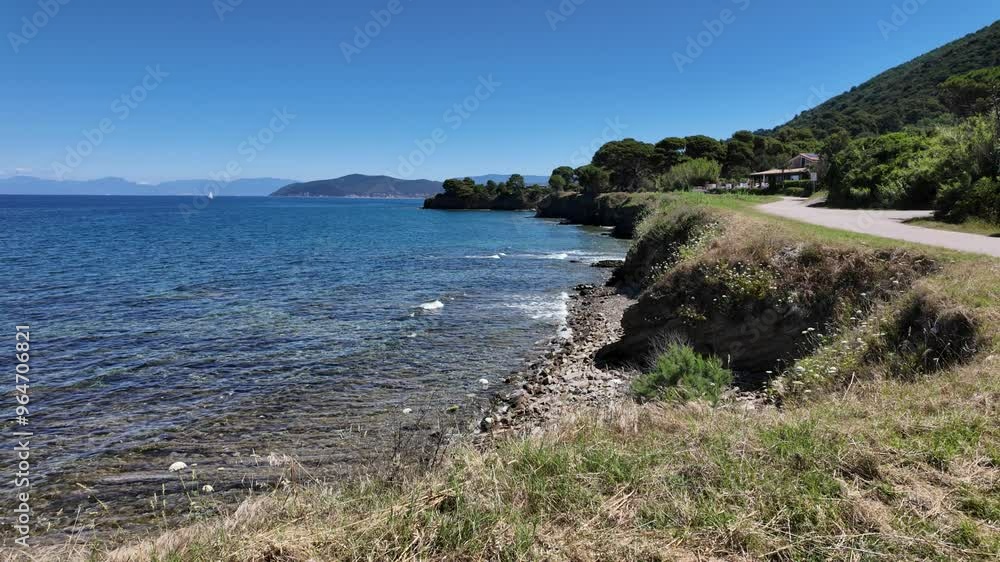 Beautiful mediterranean landscape at Punta Licosa, near Castellabate in the Cilento region. Province of Salerno, Campania, Italy. Beautiful mediterranean landscape at Punta Licosa, near Castellabate in the Cilento region. Province of Salerno, Campania, Italy.