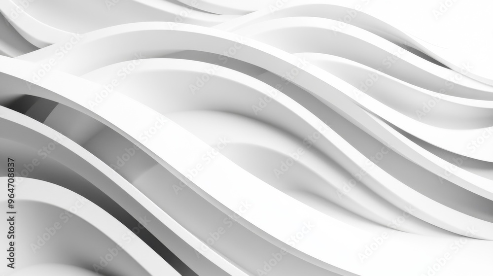 Abstract White Waves