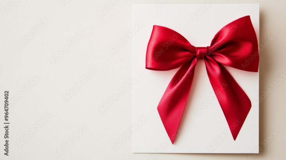 Elegant Red Bow on Gift Box Elegant Red Bow on Gift Box