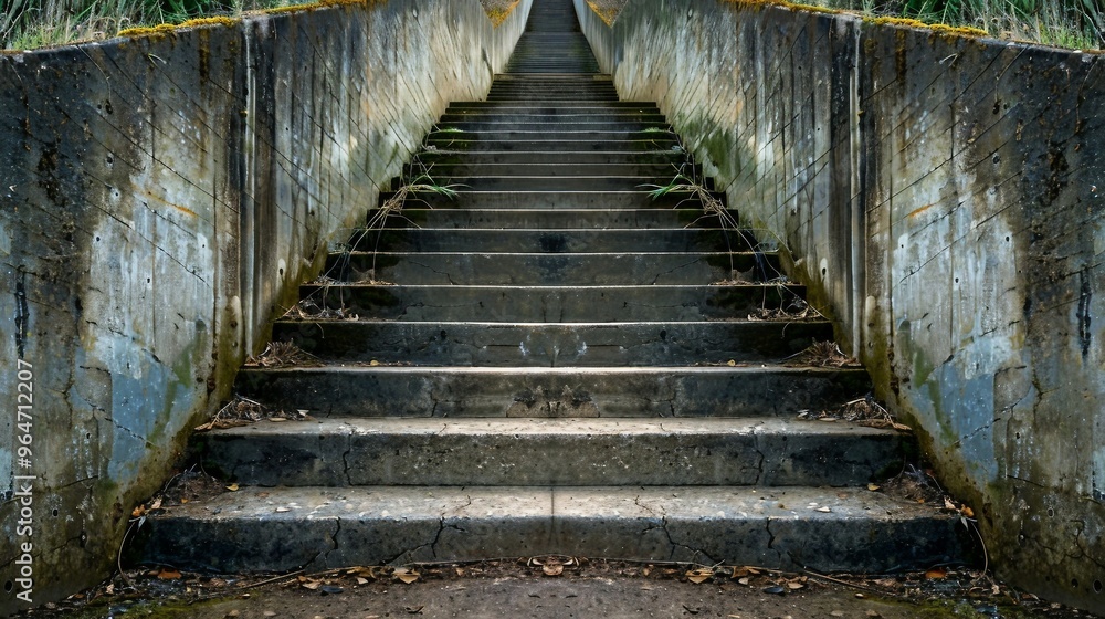 a set of stairs leading up to a tunnel a set of stairs leading up to a tunnel