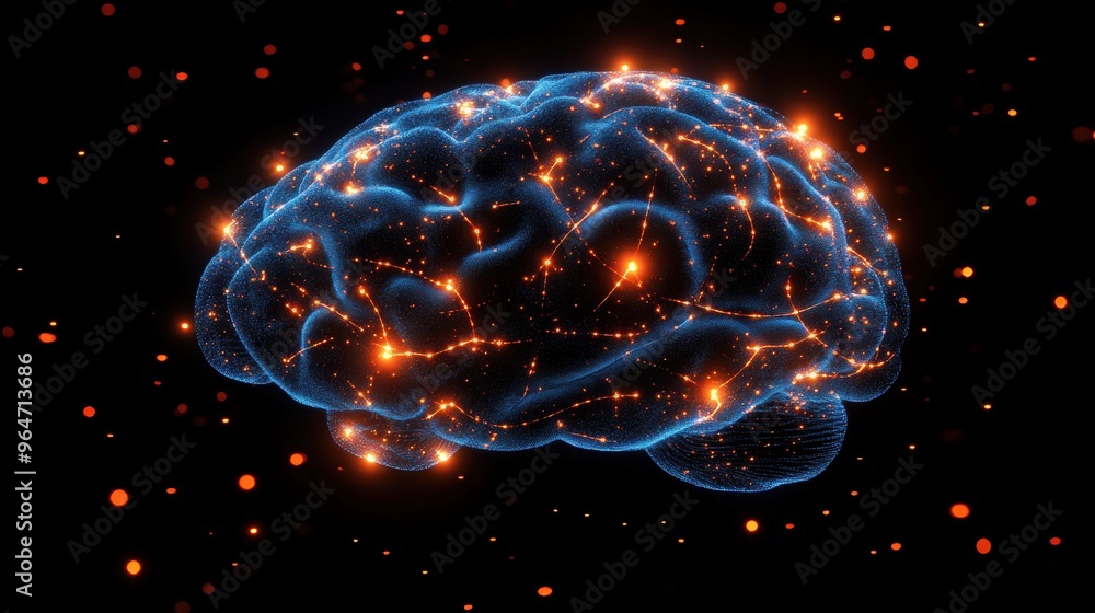 abstract glowing brain abstract glowing brain