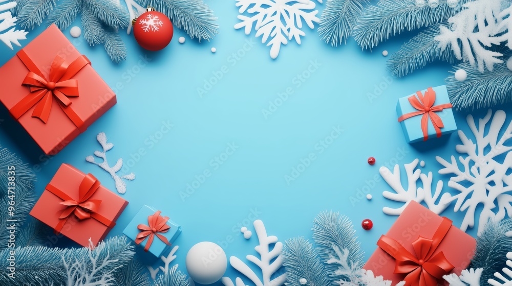 Frosty winter holiday banner with blank space for advertising. Frosty winter holiday banner with blank space for advertising.