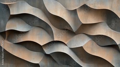 Abstract Wavy Wall Texture