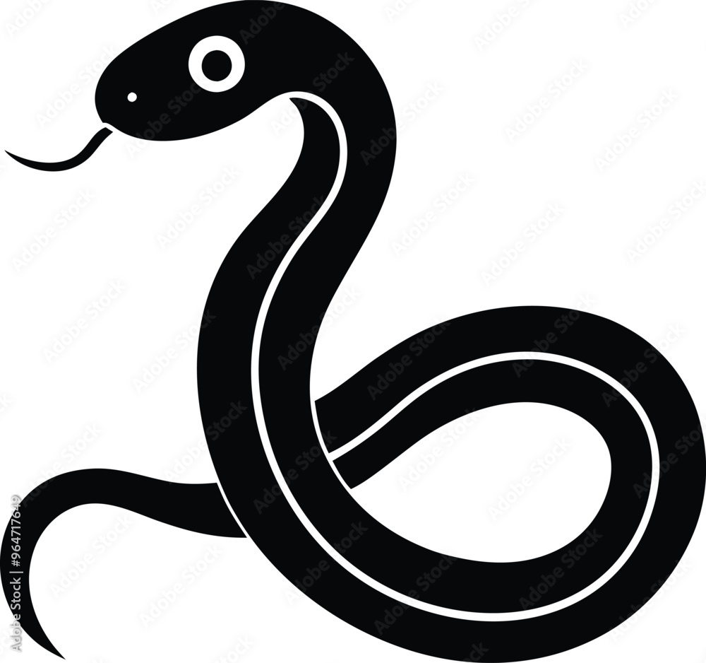 Snake black vector illustration Snake black vector illustration