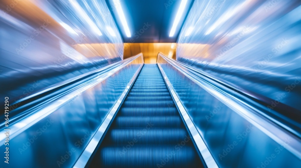 Obraz premium Dynamic Escalator Motion