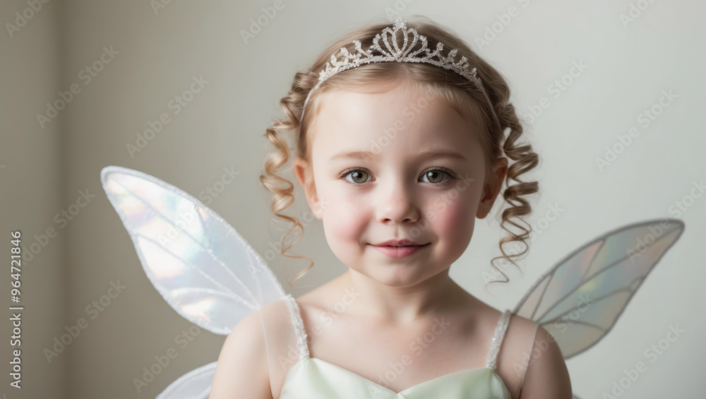 Fototapeta premium little girl with wings