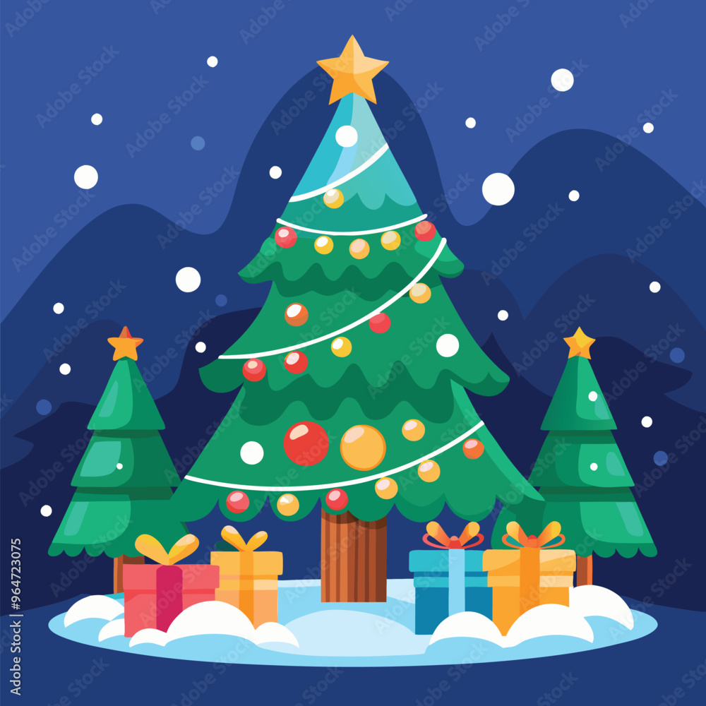Obraz premium a collection of christmas decorations including a bear, a christmas tree, and a bear