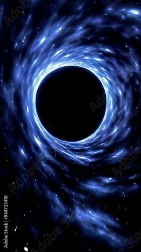 a cosmic wormhole into another dimension, space travel, hyper speed, universeal animation, black hole, interstellar journey, warp engine photo