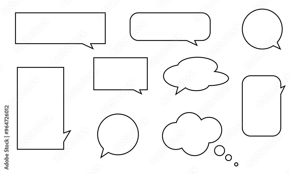 Fototapeta premium set of speech bubbles