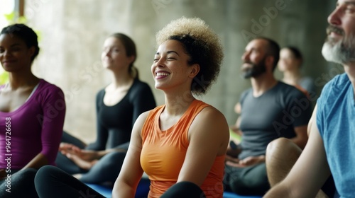 Group Meditation Session in Yoga Class