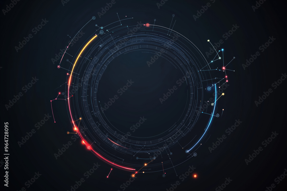 A colorful, glowing circle with a black background A colorful, glowing circle with a black background