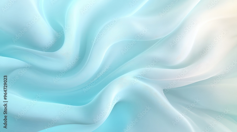 Obraz premium A blue and white fabric with a wave pattern