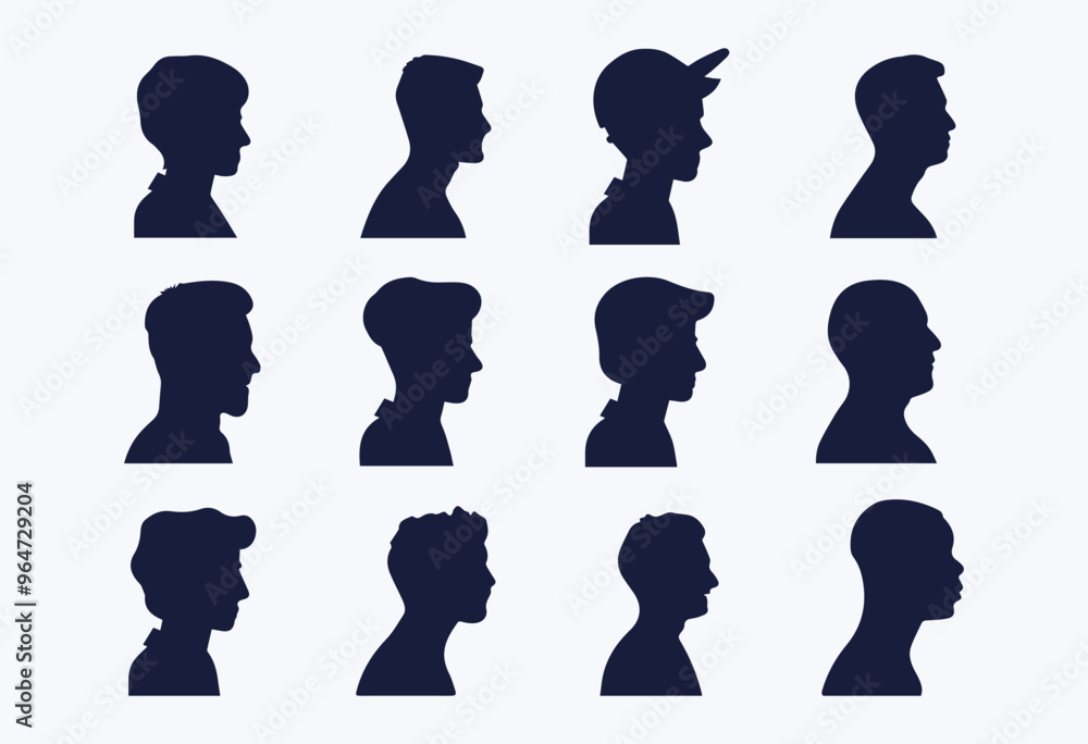 people profile . head silhouette people profile . head silhouette