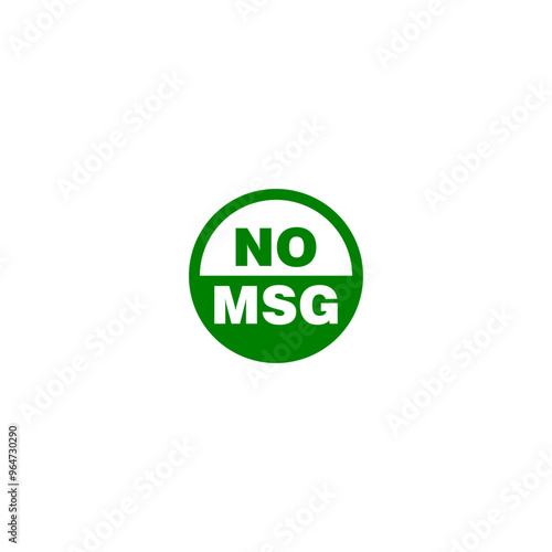 No MSG MSG free icon isolated on white background