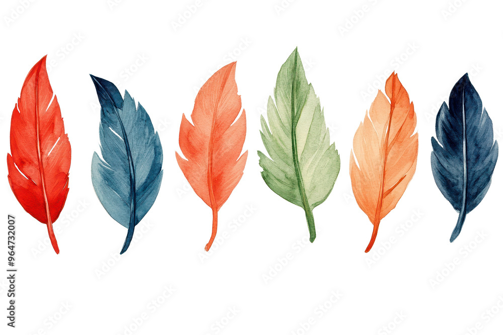 A vibrant collection of watercolor leaves in various colors, perfect for nature-inspired designs and artistic projects. A vibrant collection of watercolor leaves in various colors, perfect for nature-inspired designs and artistic projects.