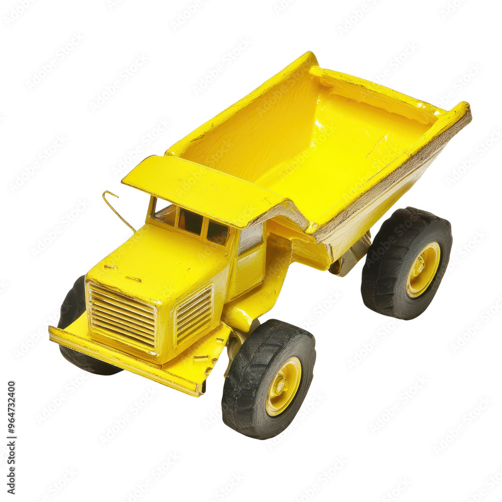 A vibrant yellow toy dump truck perfect for children's playtime, construction-themed activities, and imaginative adventures. A vibrant yellow toy dump truck perfect for children's playtime, construction-themed activities, and imaginative adventures.
