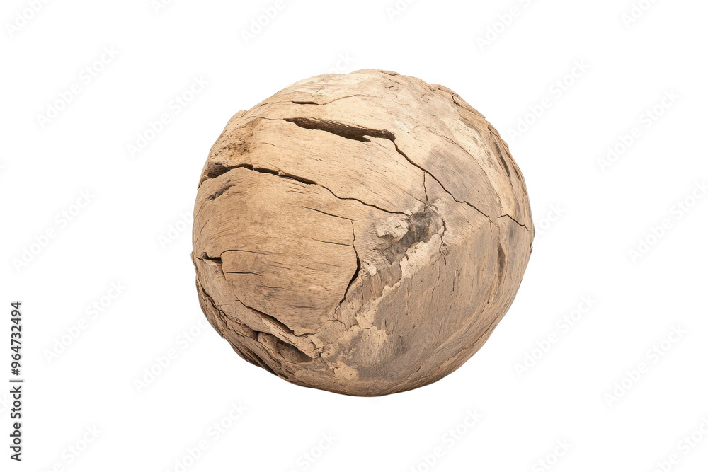A weathered wooden sphere showcasing natural textures and earthy colors, ideal for rustic decor or artistic backgrounds. A weathered wooden sphere showcasing natural textures and earthy colors, ideal for rustic decor or artistic backgrounds.