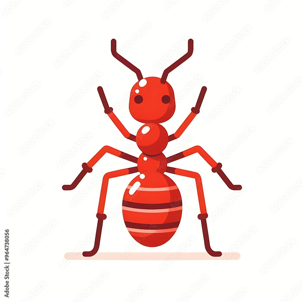 Red ant, flat illustration for graphics resource of insects, bug, and pests Red ant, flat illustration for graphics resource of insects, bug, and pests