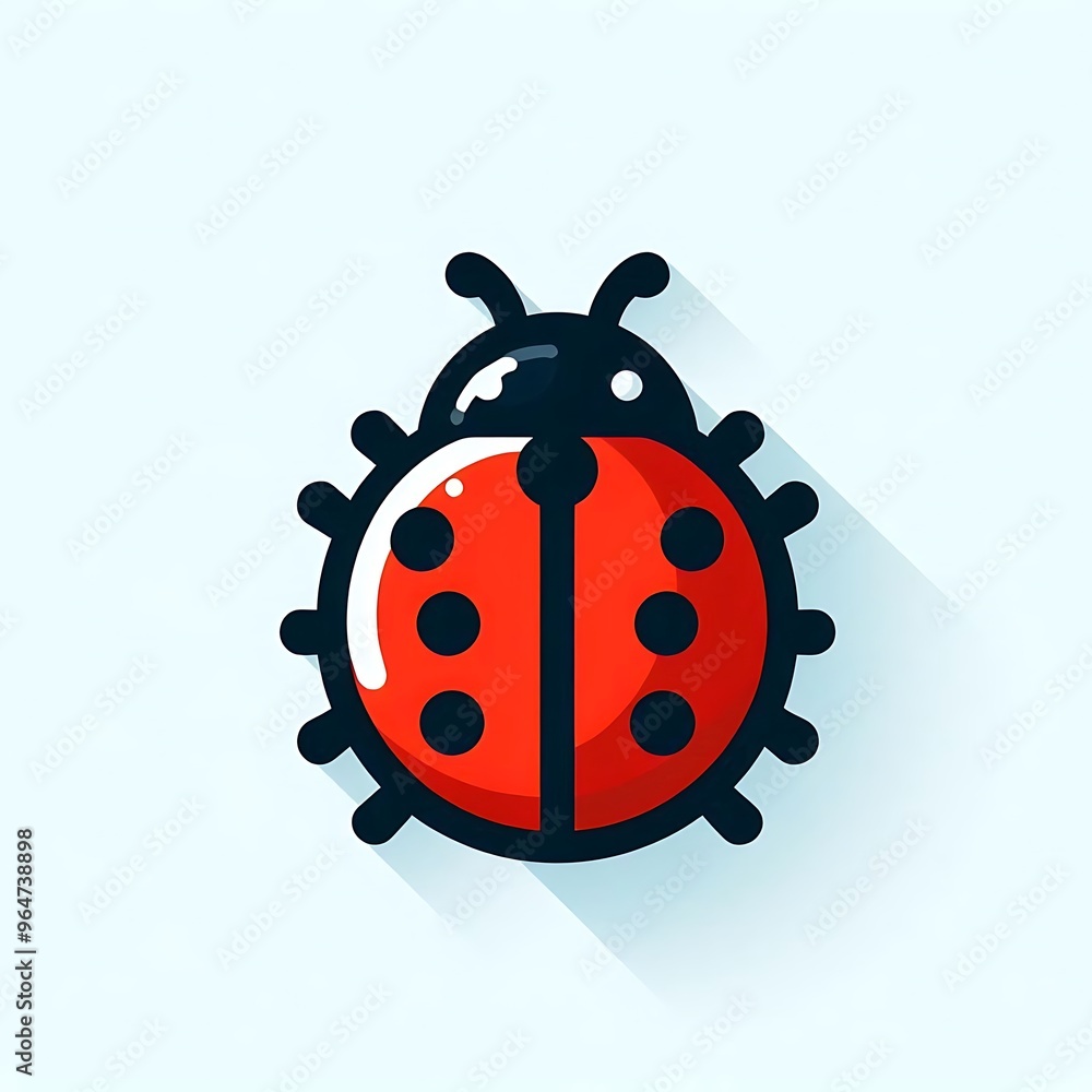 Lady bug, flat illustration for graphics resource of insects, bug, and pests Lady bug, flat illustration for graphics resource of insects, bug, and pests