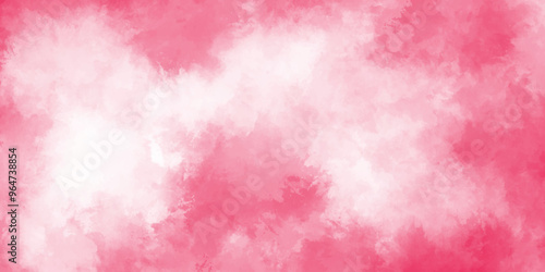 Abstract pink pastel cloud grunge texture background. Soft baby pink powder colored polished and empty smooth Watercolor background. The cloudy stained color splashing watercolor with smoky grunge art